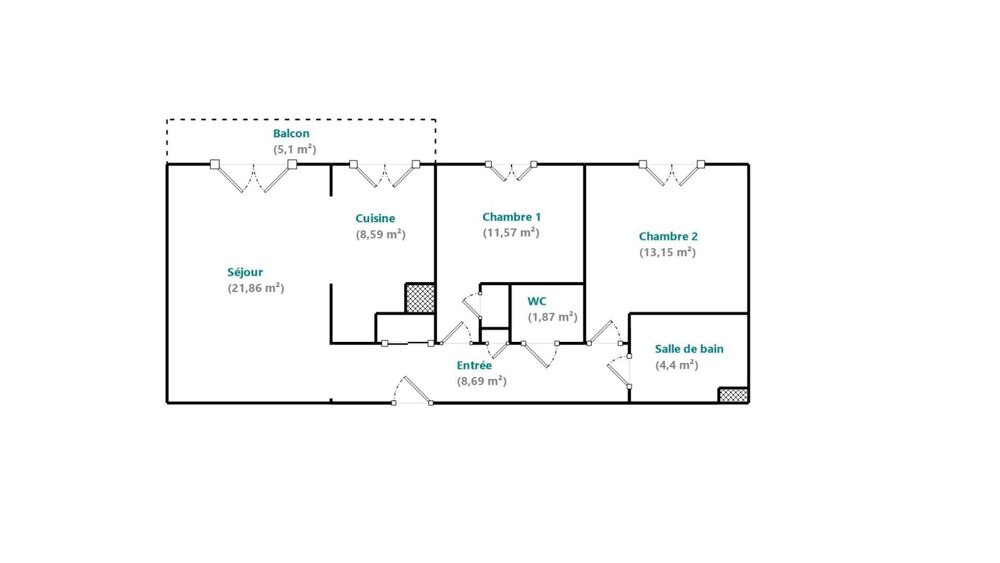 vente Appartement - 3 pièce(s) - 70 m² Levallois-Perret (92300)