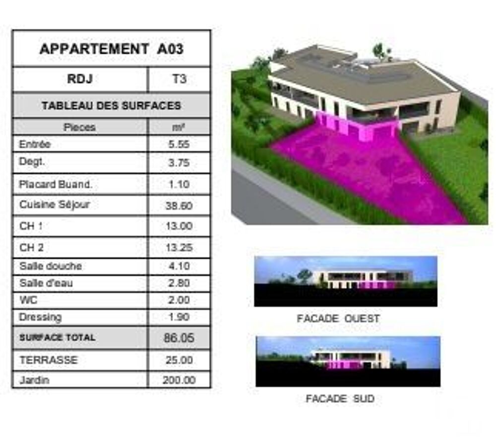 Vente Appartement 3 pièces