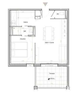  Appartement à vendre 2 pièces 45 m²