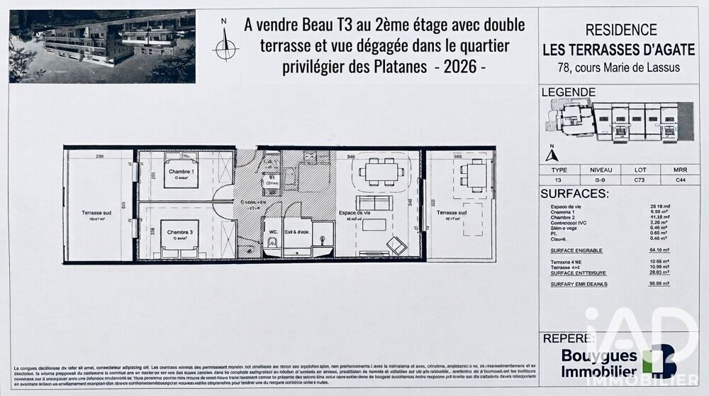 Vente Appartement 3 pièces