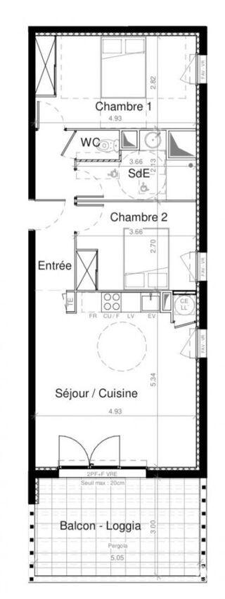  Appartement à vendre 3 pièces 62 m²
