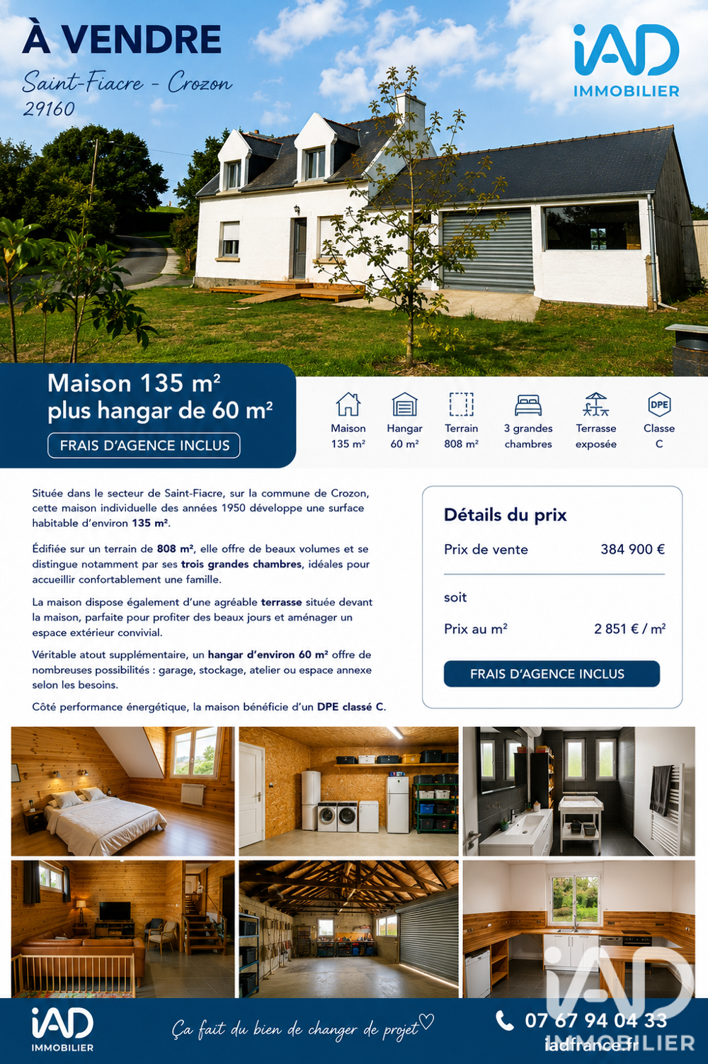 Vente Maison Vente Maison traditionnelle 7 pièces Crozon