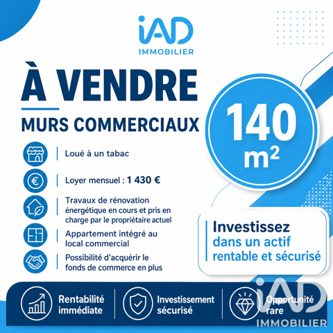 Vente Boutique/Local commercial 141 m&sup2; 181000 77310 Saint-fargeau-ponthierry