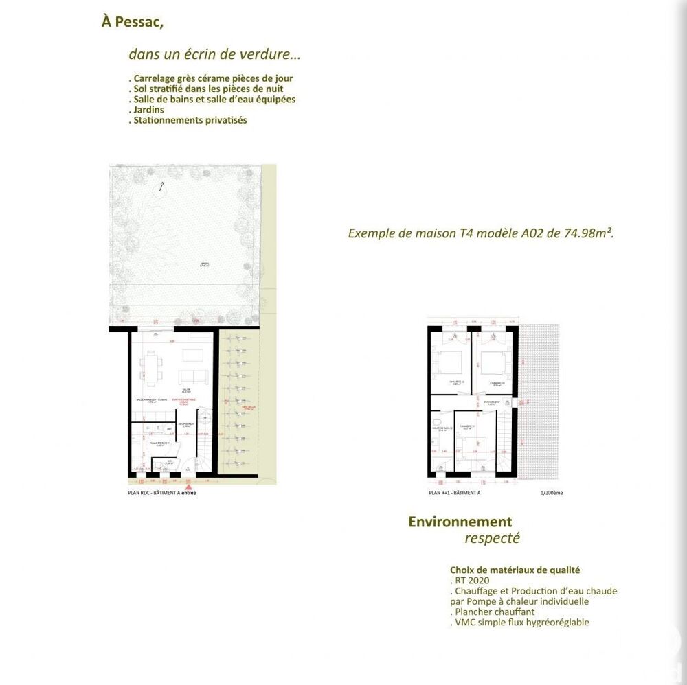Vente Maison Vente Maison/villa 4 pièces Pessac