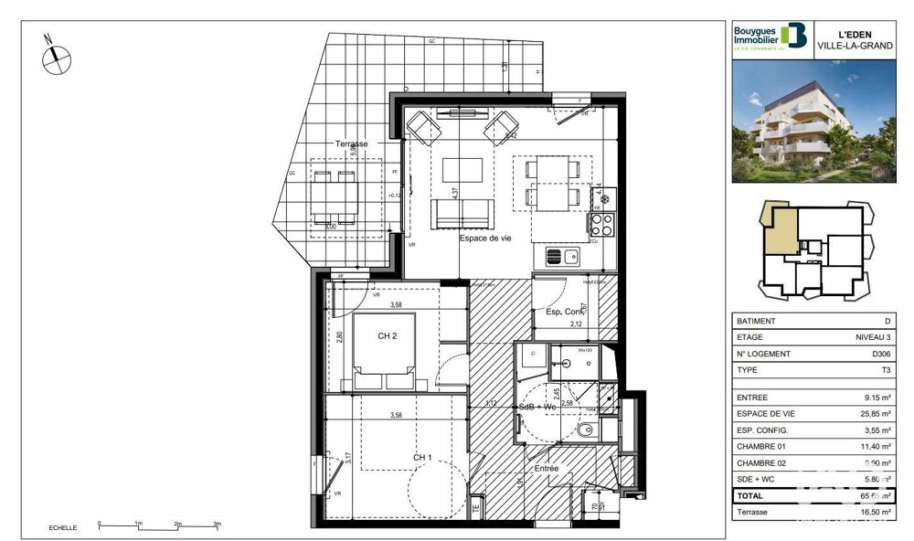 Vente Appartement 3 pièces
