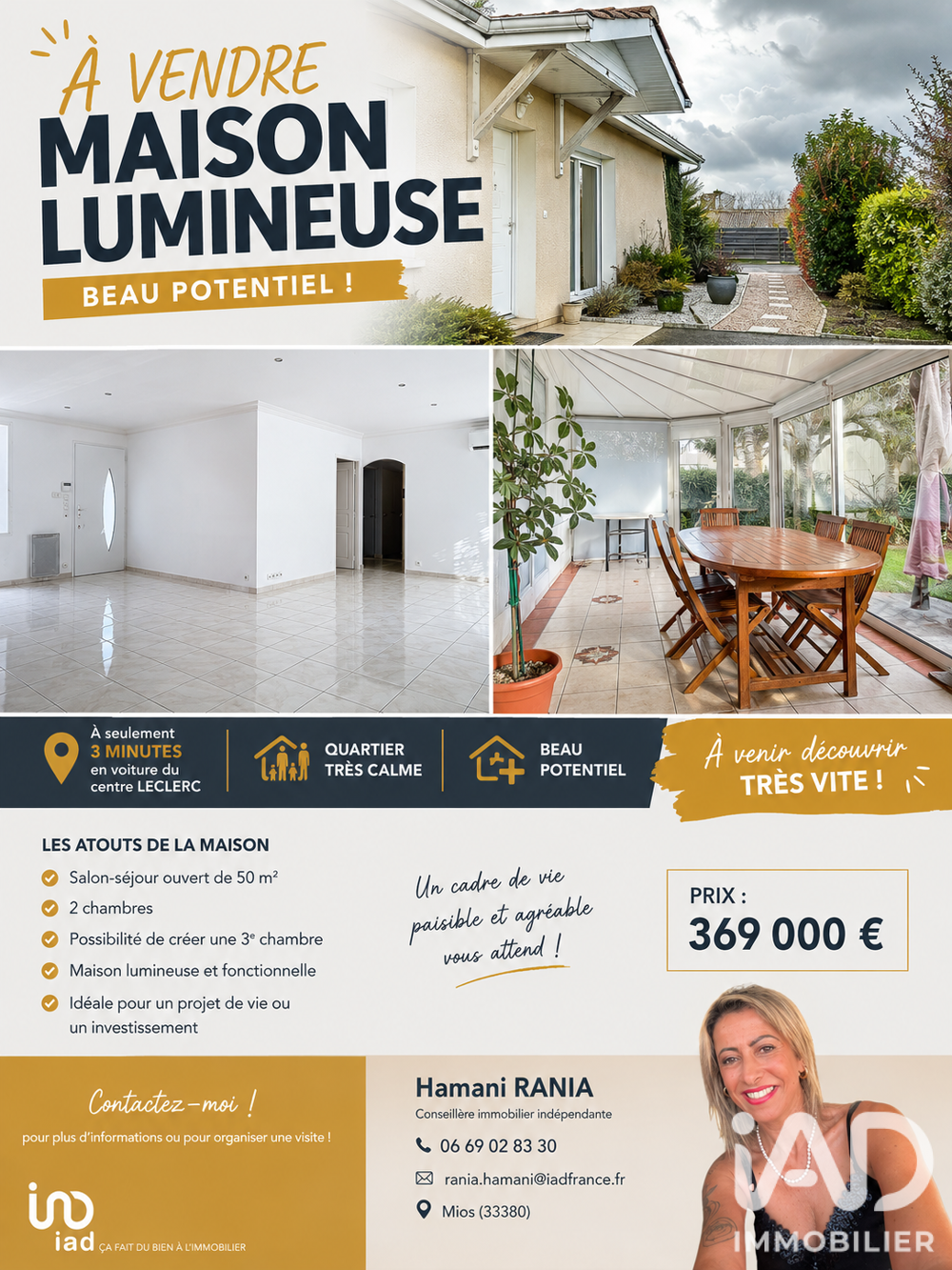 Vente Maison/villa 3 pièces