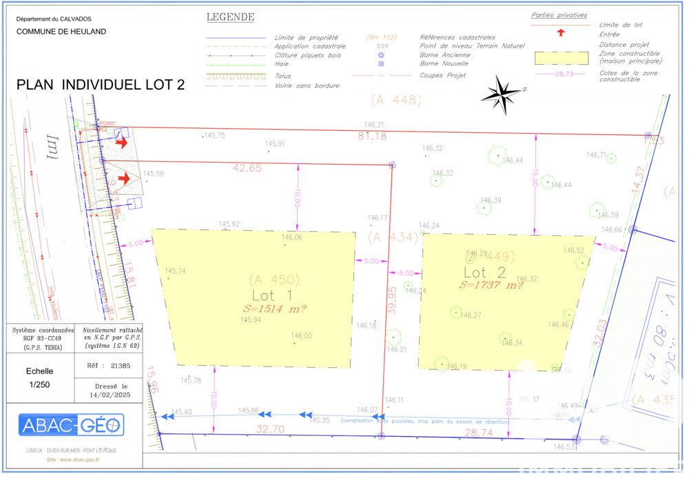 Vente Terrain Vente Terrain à bâtir 1 737 m&sup2; Cabourg