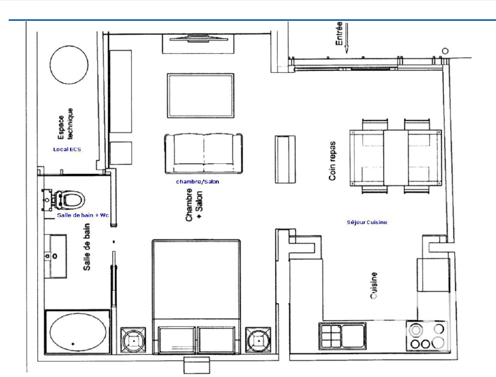 Vente Appartement 2 pièces