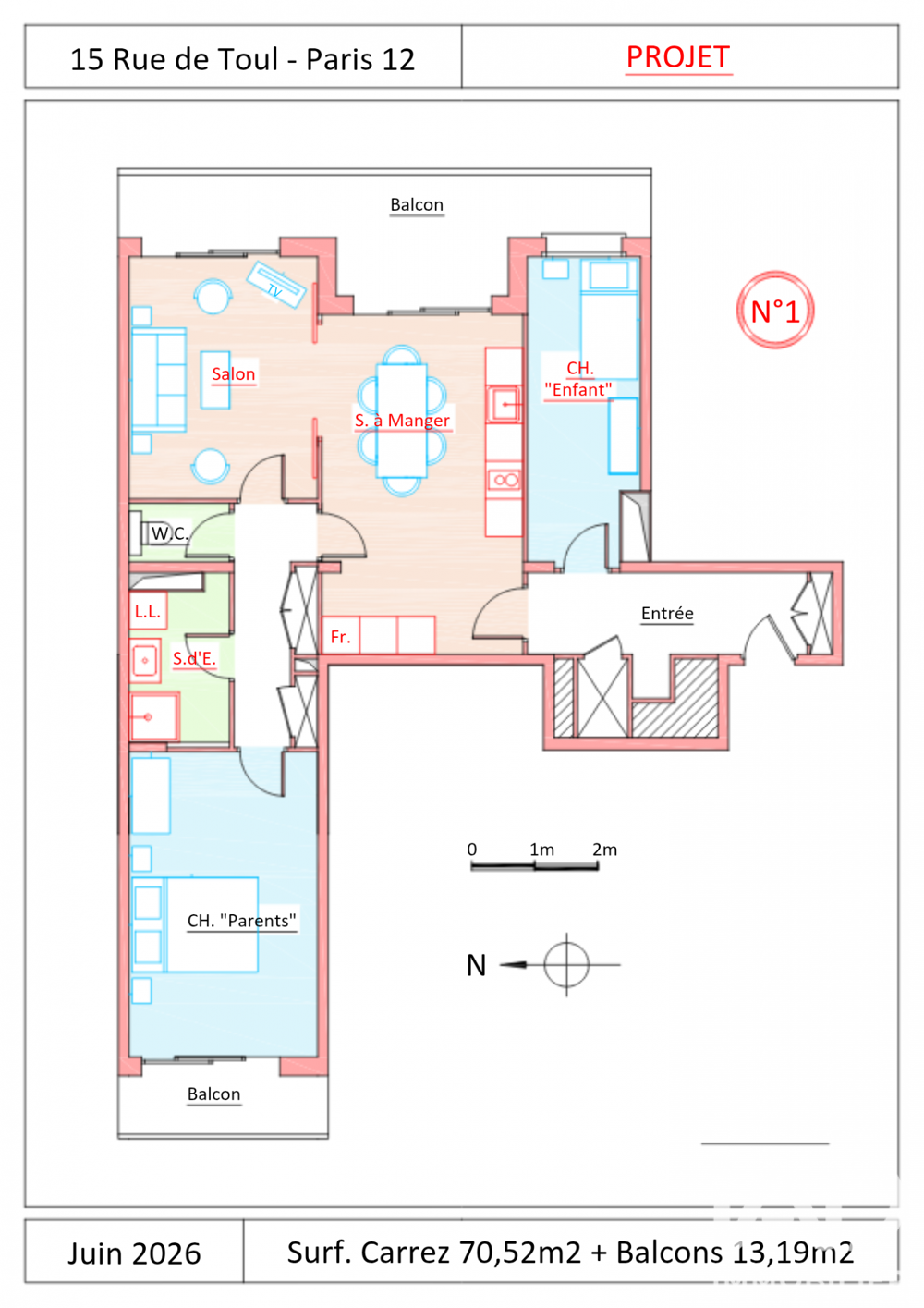 à vendre  Appartement Paris 12