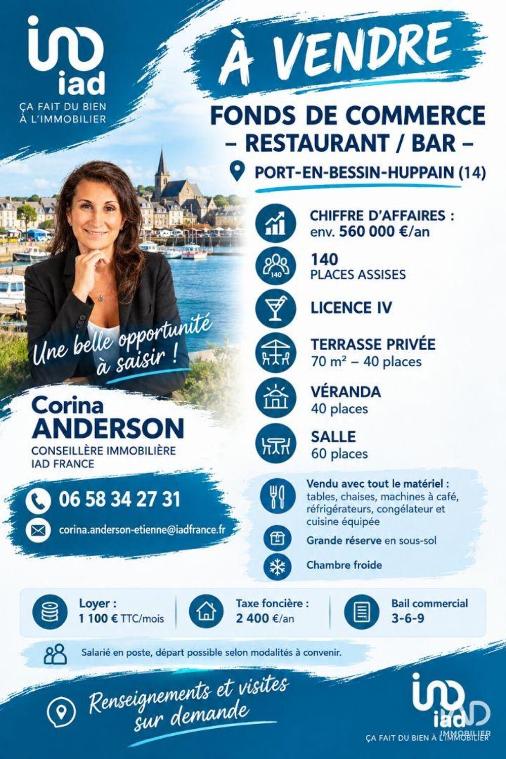   Vente Restaurant 210 m&sup2; 
