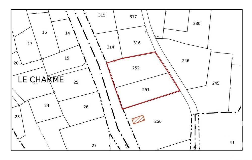 Vente Terrain Vente Terrain 1 251 m&sup2; Monthermé