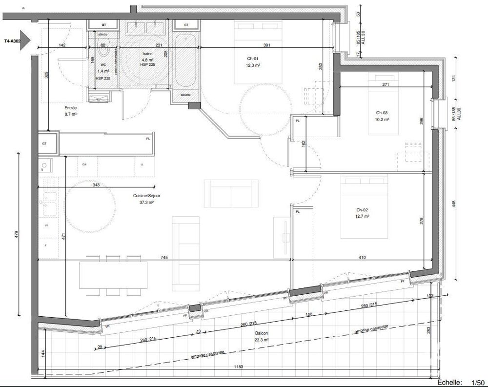 Vente Appartement 4 pièces