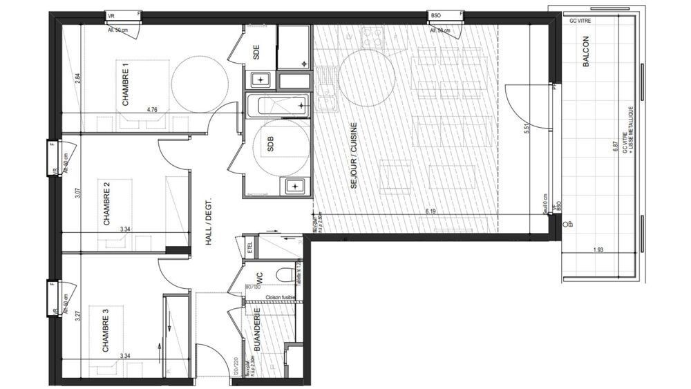 vente Appartement - 4 pièce(s) - 91 m² Annecy-le-Vieux (74940)