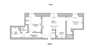  Appartement à vendre 3 pièces 62 m²
