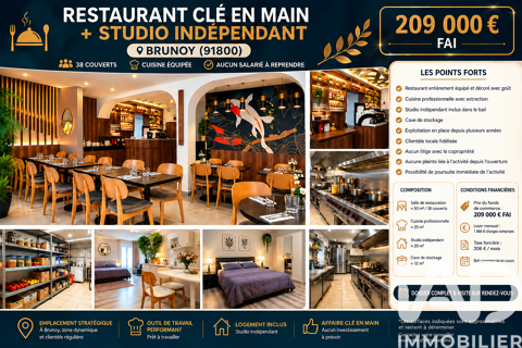 Vente Restaurant 100 m&sup2; 209000 91800 Brunoy