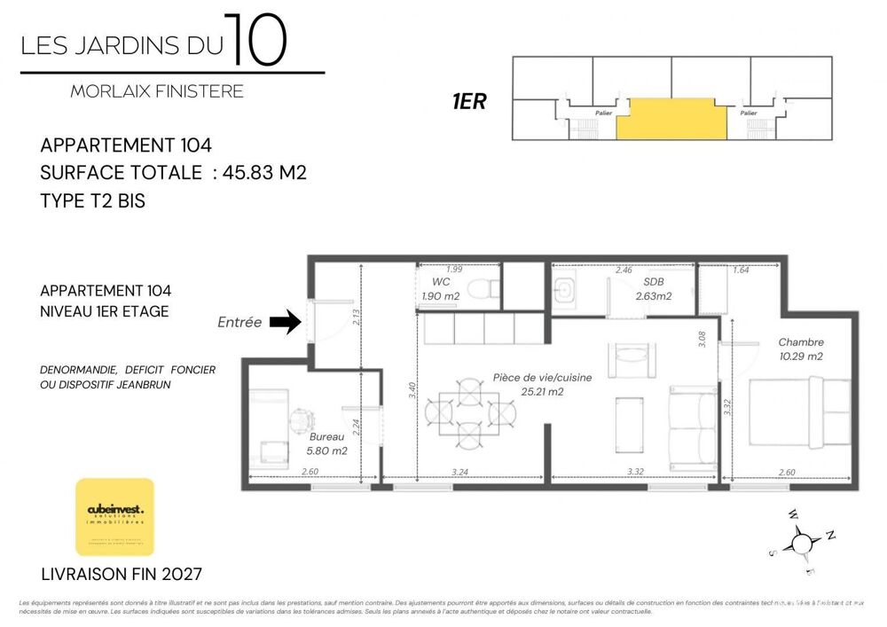 Vente Appartement 3 pièces