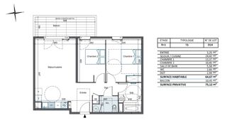  Appartement à vendre 3 pièces 65 m²