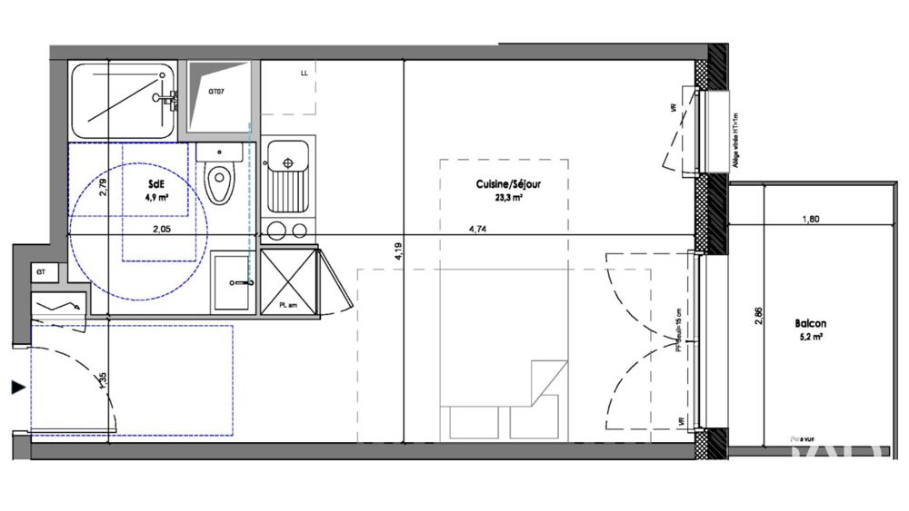 Vente Appartement 1 pièce