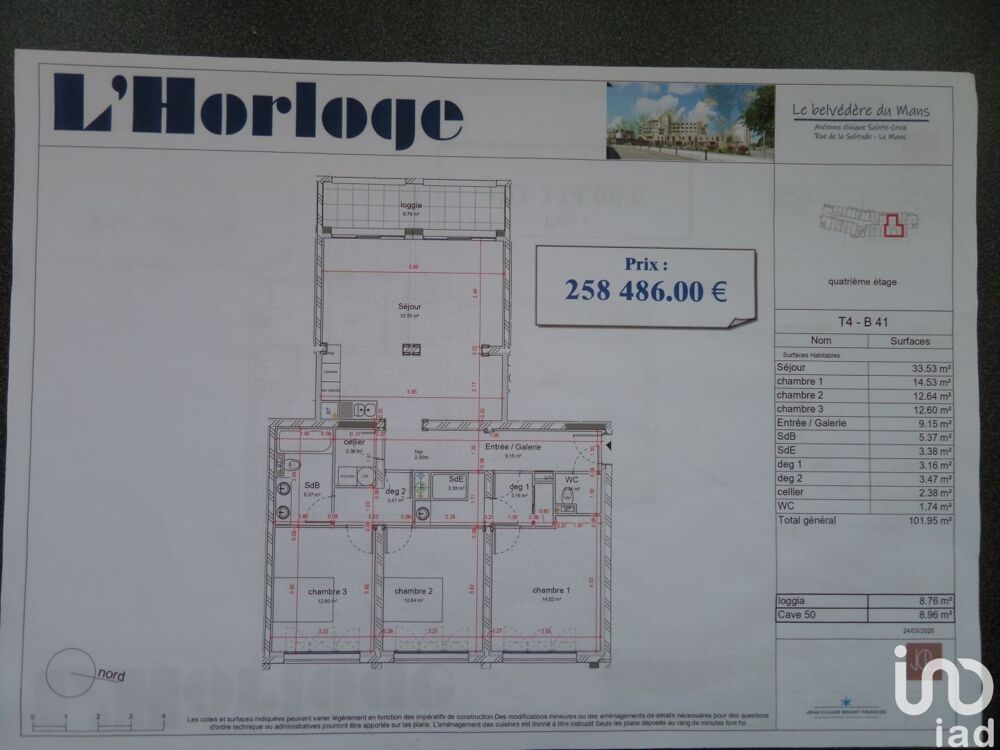 Vente Appartement 4 pièces