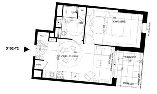  Appartement à vendre 2 pièces 43 m²