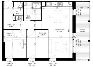  Appartement à vendre 3 pièces 70 m²