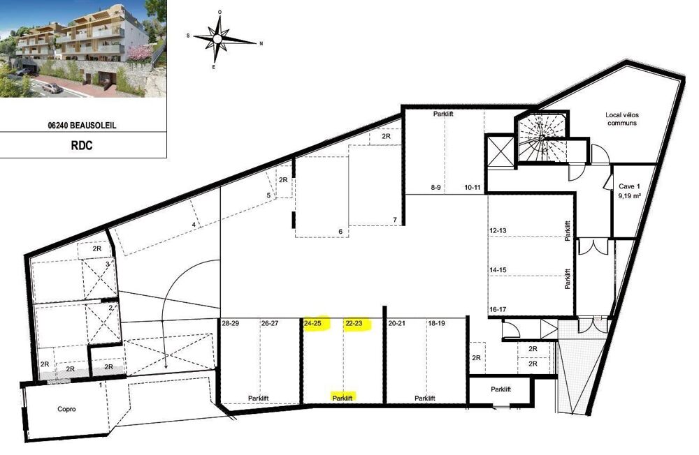 Vente Parking/Garage Vente Parking 14 m&sup2; Beausoleil