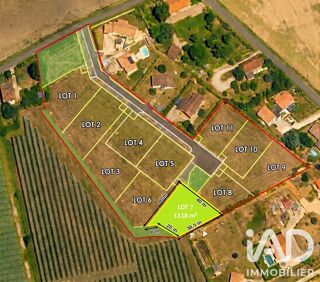 Vente Terrain Vente Terrain à bâtir 1 118 m&sup2; Bressols