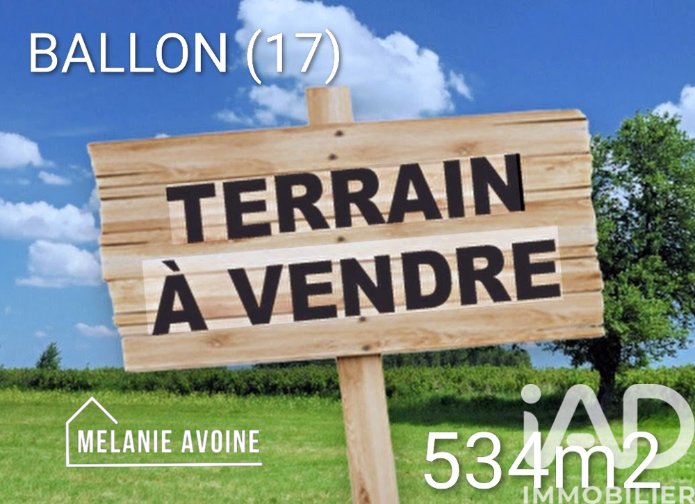 Vente Terrain Vente Terrain à bâtir 534 m&sup2; Ballon