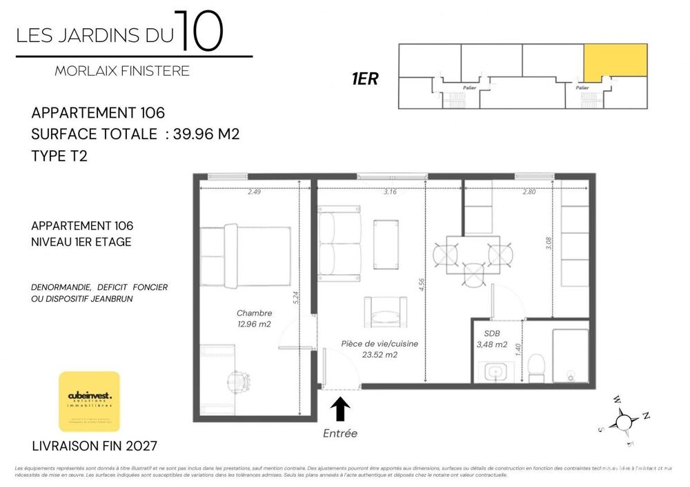 Vente Appartement 2 pièces