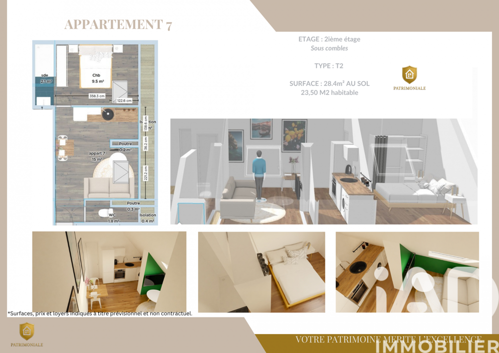 Vente Appartement 2 pièces