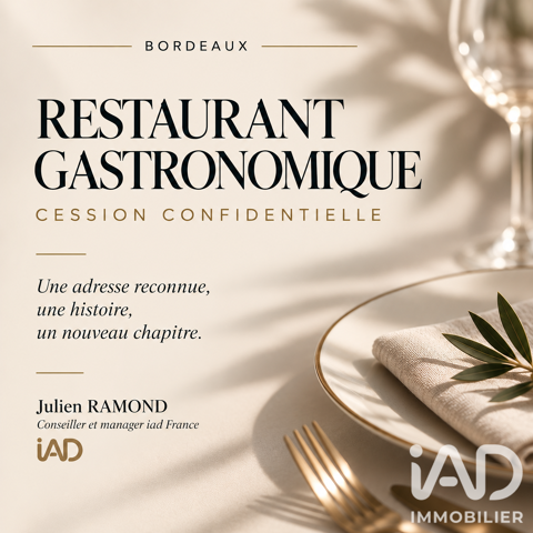 Vente Restaurant 90 m&sup2; 250000 33000 Bordeaux