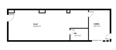   Vente Boutique/Local commercial 60 m&sup2; 