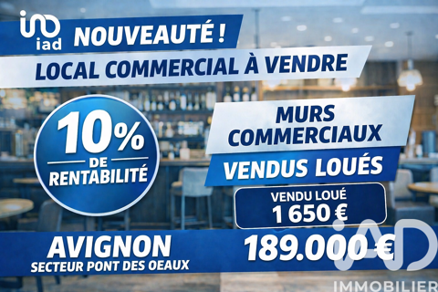 Vente Boutique/Local commercial 98 m&sup2; 189600 84000 Avignon