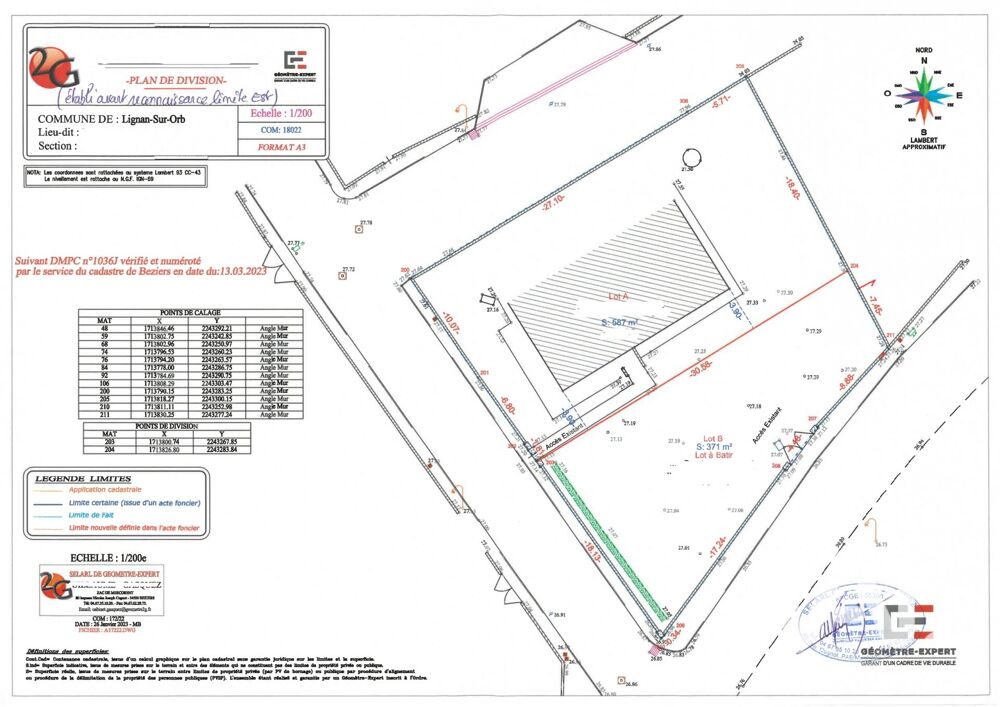 Vente Terrain Vente Terrain à bâtir 371 m&sup2; Lignan-sur-orb
