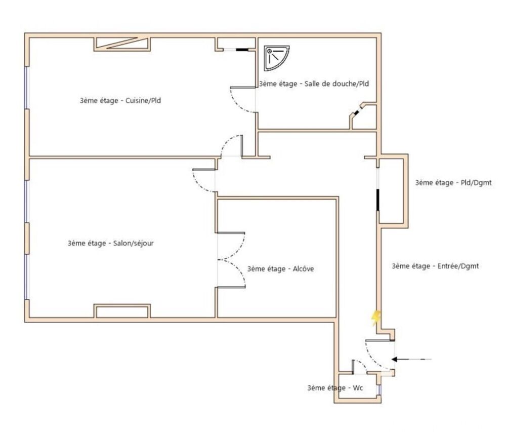 vente Appartement - 2 pièce(s) - 41 m² Lyon 9