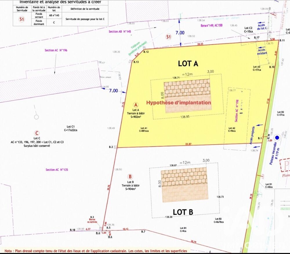 Vente Terrain Vente Terrain à bâtir 902 m&sup2; Villez-sur-le-neubourg