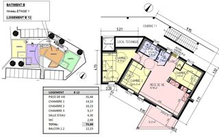  Appartement à vendre 4 pièces 76 m²