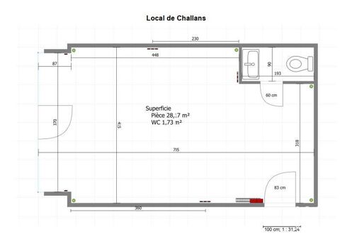   Location Boutique/Local commercial 30 m&sup2; 