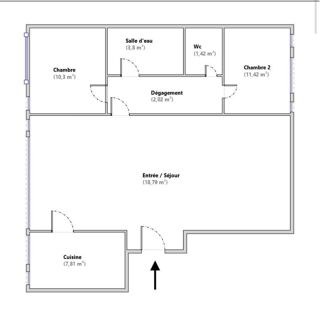 Appartement à vendre 3 pièces 55 m²