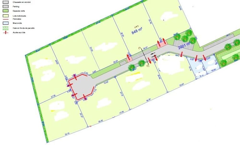 Vente Terrain Vente Terrain à bâtir 848 m&sup2; Montech