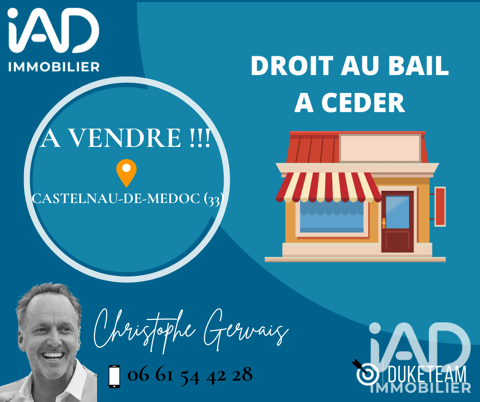 Vente Local commercial 350 m&sup2; 95000 33480 Castelnau-de-médoc