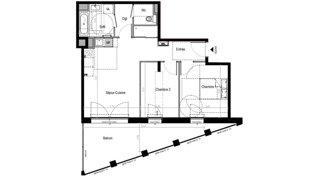 Vente Appartement 3 pièces