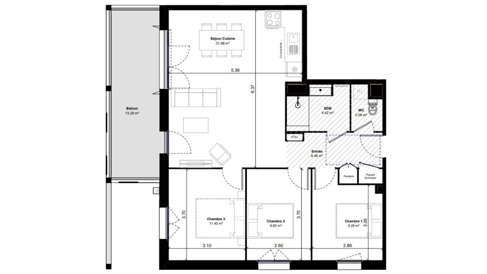 Vente Appartement 4 pièces