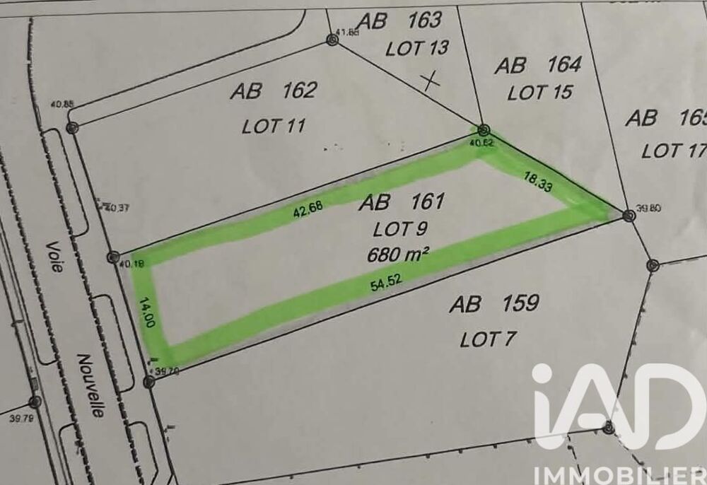 Vente Terrain Vente Terrain 680 m&sup2; Auchy-lès-hesdin