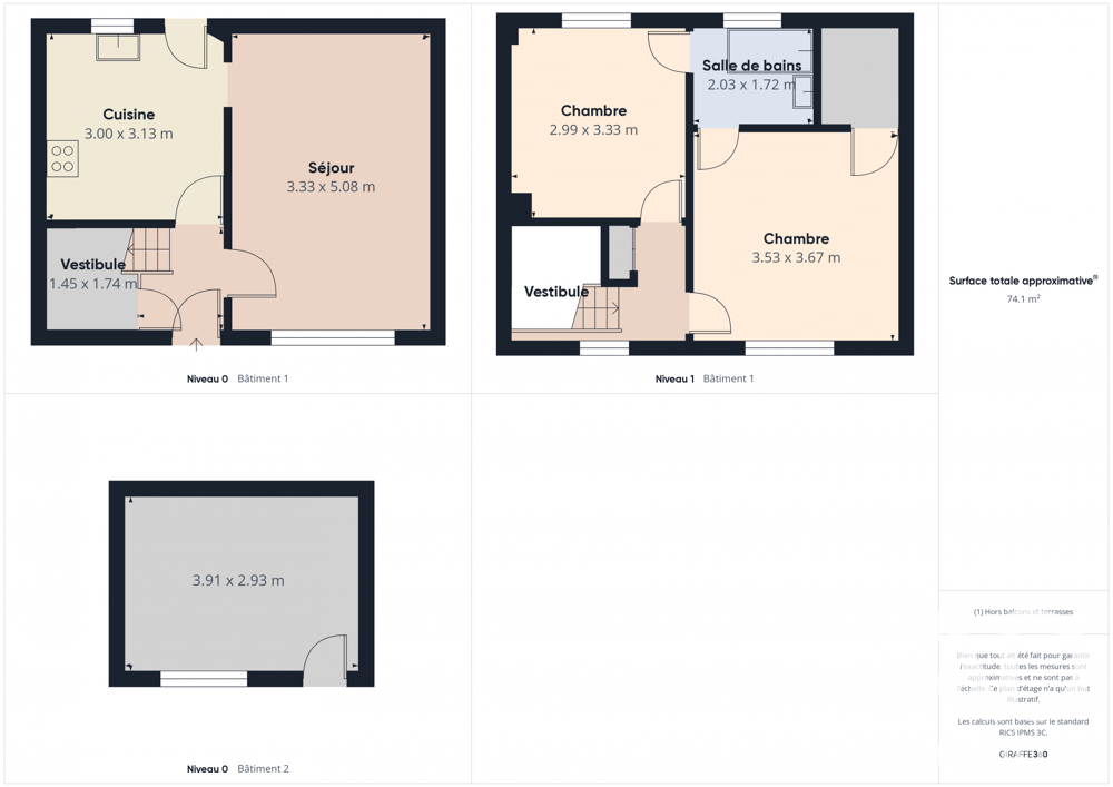 Vente Maison de ville 3 pièces