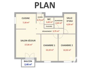  Appartement à vendre 3 pièces 67 m²