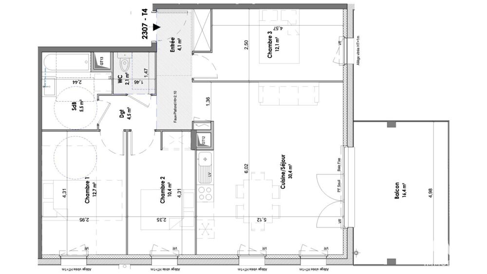 Vente Appartement 4 pièces