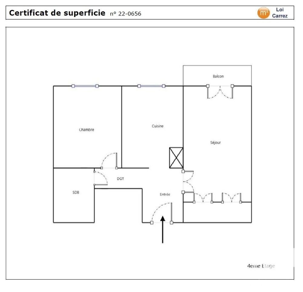 vente Appartement - 2 pièce(s) - 44 m² Fontaines-sur-Saône (69270)