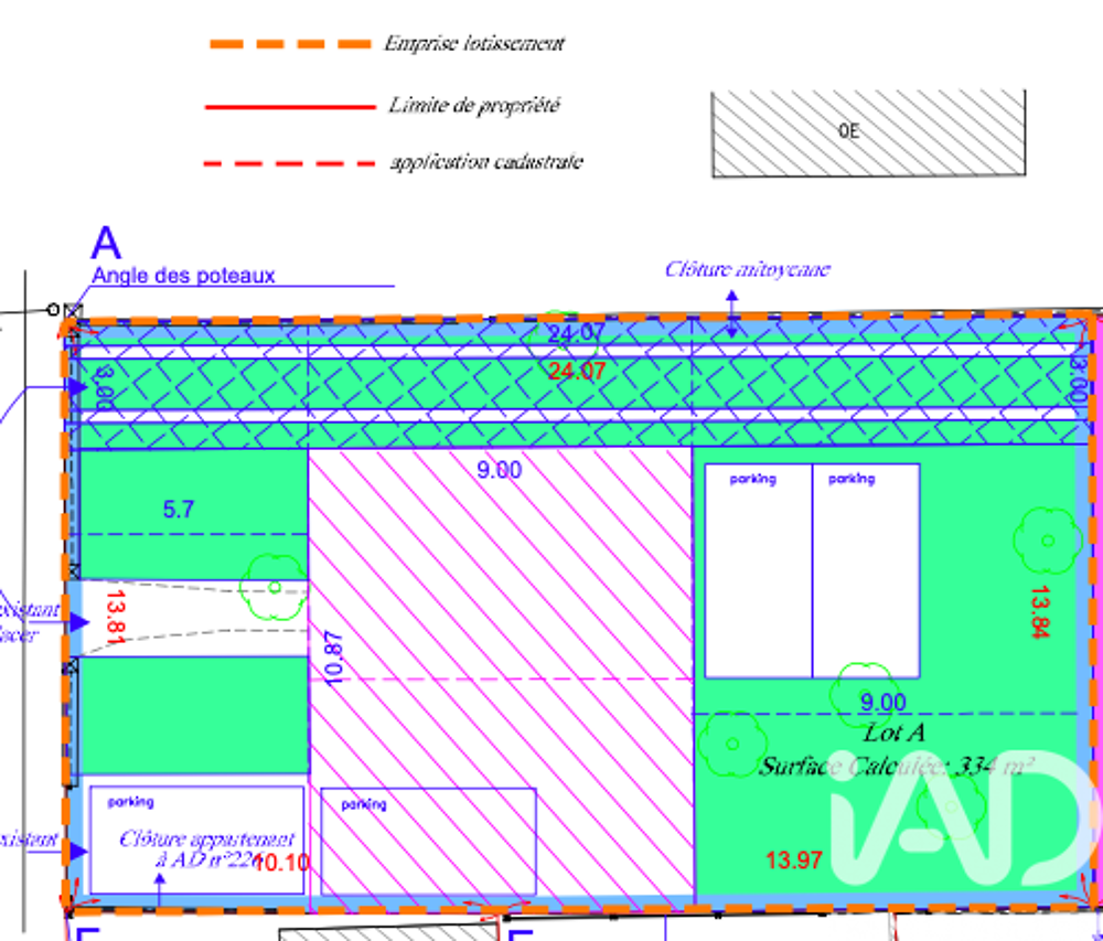 Vente Terrain Vente Terrain à bâtir 334 m&sup2; Villiers-sur-marne