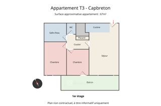  Appartement à vendre 3 pièces 67 m²